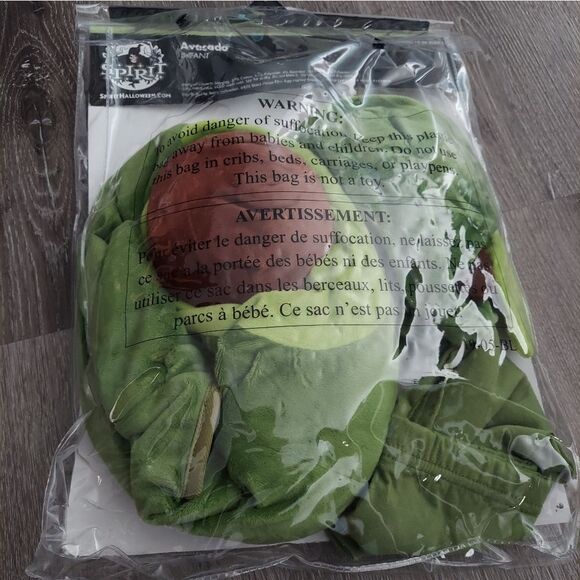 Spirit Halloween Baby Plush Avocado Costume Infant 6-12 Months - Picture 4 of 5